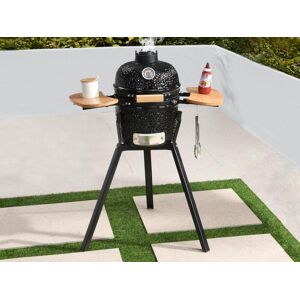 Vente-unique Barbecue kamado à charbon en céramique et bambou 32 x 52 x 94 cm - ERIKO