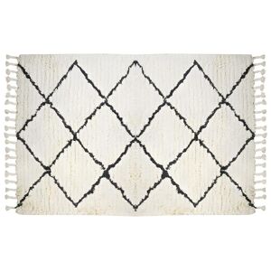 OZAIA Tapis style berbere MARCUS 100 laine 160 x 230cm Beige et noir