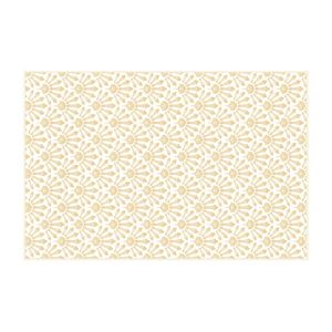 OZAIA Tapis en vinyle art déco - 120x180 cm - Beige et blanc - DUCHESSY