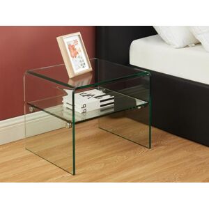 Vente unique Table de chevet 1 niche Verre trempe STILEOS