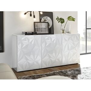 Vente unique Buffet ERIS 3 portes Blanc laque