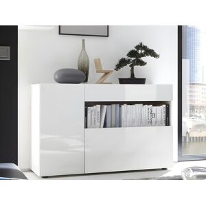 Vente unique Buffet ALTAIR 2 portes 1 tiroir Coloris Blanc laque