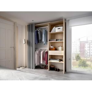 Vente unique Dressing extensible LAURENT L110160 cm Coloris Chene et gris