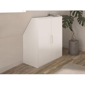 Vente unique Armoire sous pente 2 portes Blanc ADEZIO