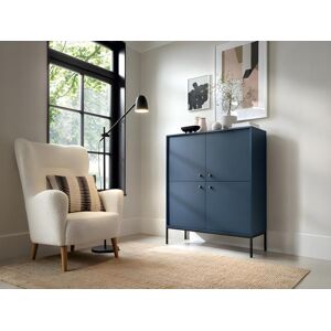 Vente unique Buffet haut 4 portes Bleu BOGDAN