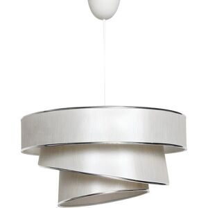 OZAIA Suspension en tissu et metal a hauteur ajustable - D. 40 x H. 30-70 cm - Beige et argente - TAIRON