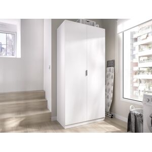 Vente unique Armoire 2 portes L81 cm Blanc LISTOWEL