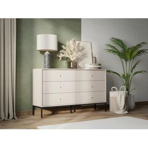 Vente-unique Commode 6 tiroirs - Beige - BOGDAN