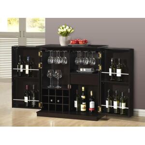 Vente unique Meuble de bar GORDON Hevea MDF Coloris wenge