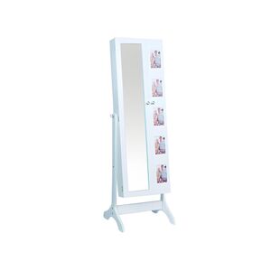 OZAIA Armoire a bijoux avec miroir et porte photos L 48 x H142 cm POLINA