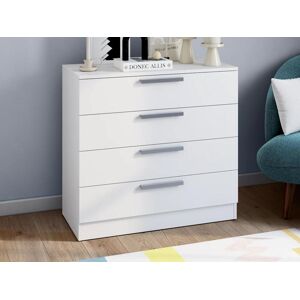 Vente unique Commode MATHIAS 4 tiroirs blanc