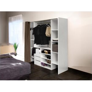 Vente unique Ensemble dressing meuble de rangement EMERIC Blanc Anthracite