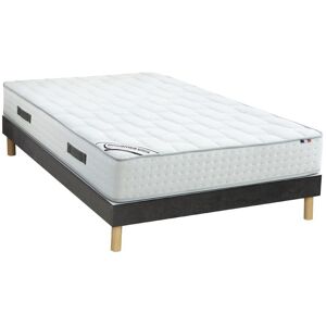 Vente uniquecom Ensemble sommier matelas 140 x 190 cm ressorts ensaches memoire de forme 7 zones ep25cm IONIA de DREAMEA