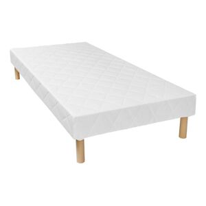 Sommier deco tapissier 90 x 200 cm 14 lattes multiplis Blanc PANACEA de YSMEE