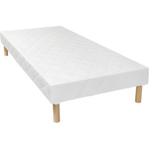 Sommier deco tapissier 80 x 200 cm 14 lattes multiplis Blanc PANACEA de YSMEE