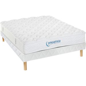 Vente uniquecom Ensemble Sommier et Matelas ressorts ensaches et memoire de forme ILLUSION de DREAMEA 140 x 190 cm