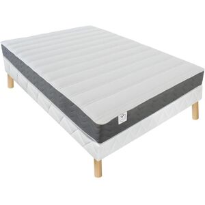 Vente uniquecom Ensemble sommier matelas mousse HD Memoire de forme tissu 3D respirant HEAVEN de DREAMEA 160 x 200 cm