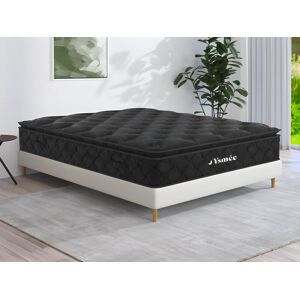 Matelas 140 x 190 cm ressorts ensaches surmatelas integre ep28cm BLACK DREAM de YSMEE