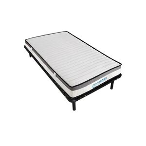 Vente uniquecom Ensemble cadre a lattes matelas 90 x 190 cm mousse memoire de forme ep19cm ORTHOMEMORY II de DREAMEA