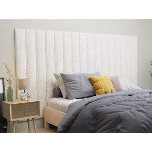 Panneaux muraux tete de lit 220 cm Tissu bouclette Blanc GONDA de Pascal Morabito