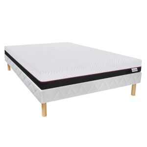 Ensemble sommier matelas 140 x 190 cm mousse memoire de forme ep18cm RYZE de YSMEE