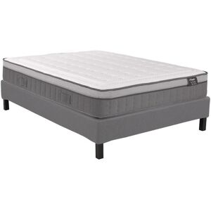 Ensemble sommier deco en kit matelas ressorts ensaches 7 zones et memoire de forme ASGARD de YSMEE ep30cm 160 x 200 cm