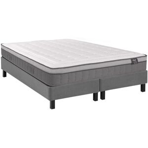 Ensemble sommier deco en kit matelas ressorts ensaches 7 zones et memoire de forme ASGARD de YSMEE ep30cm 180 x 200 cm