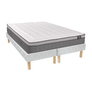 Ensemble sommier matelas ressorts ensaches 7 zones et memoire de forme ASGARD de YSMEE ep30cm 180 x 200 cm