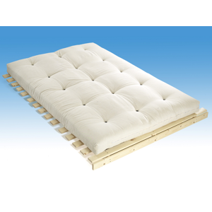 Vente uniquecom Futon 140 x 190 cm 100 coton ep13cm Ecru SHIVA de DREAMEA