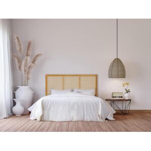 Vente unique Tete de lit en cannage 160 cm Teck et rotin Naturel CELAYA II