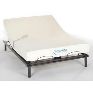 Vente uniquecom Lit electrique relaxation matelas memoire forme JIMBARAN II de DREAMEA moteur OKIN 140x200 cm