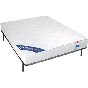 Vente uniquecom Ensemble cadre a lattes matelas mousse ZEUS de DREAMEA 15cm epaisseur 140 x 190 cm