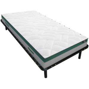 Ensemble cadre a lattes + matelas ressorts ensaches ep22cm PRESTIGE de YSMÉE - 90 x 200 cm