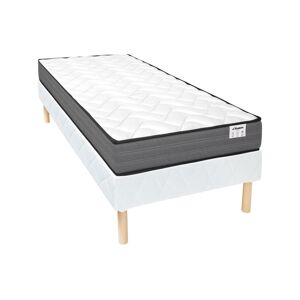 Ensemble 90 x 190 cm sommier matelas ressorts ensaches AMBRACIE de YSMEE