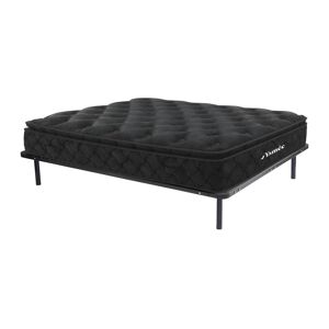 Ensemble cadre a lattes matelas ressorts ensaches BLACK DREAM de YSMEE 140 x 190 cm