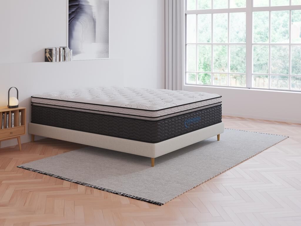 Vente-unique.com Matelas 180 x 200 cm ressorts ensachés et surmatelas intégré ép.30cm - GAMIANI de DREAMEA