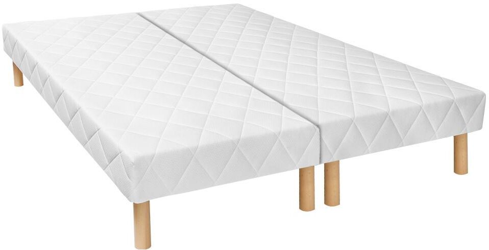 Vente-unique.com Pack sommiers déco tapissiers 2 x 90 x 200 cm 14 lattes multiplis - PANACEA de DREAMEA