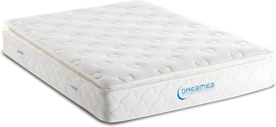 Vente-unique.com Matelas 160 x 200 cm ressorts ensachés surmatelas intégré ép.28cm - AMERICAN DREAM de DREAMEA