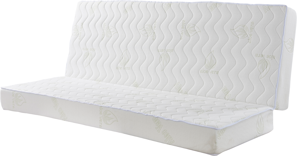 Vente-unique.com Matelas 130 x 190 cm clic-clac aloe vera ép.16cm - ALOHA de NATUREA