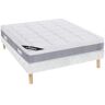 Ensemble sommier + matelas 140 x 190 cm ressorts ensachés 7 zones accueil latex ép.28cm - DUCHESSE II de YSMÉE