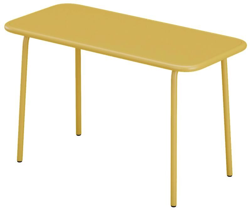 Table de jardin pour enfants en métal L.80 cm - Jaune moutarde - POPAYAN de MYLIA