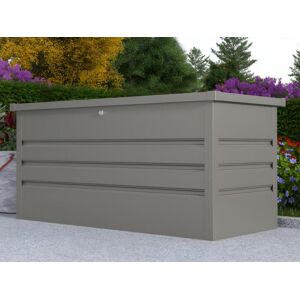 Vente unique Coffre de rangement de jardin en acier galvanise gris 400L TOMASO