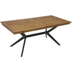 Table de jardin en acacia naturel et noir L 180 cm TOBAGA de MYLIA