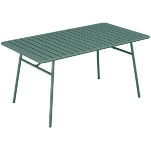 Table de jardin L.200 cm en metal - Vert amande - MIRMANDE de MYLIA