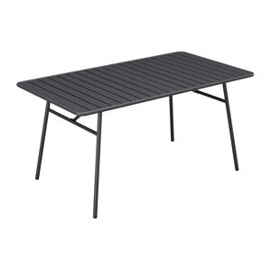 Table de jardin L.200 cm en metal - Gris fonce - MIRMANDE de MYLIA