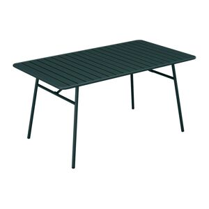 Table de jardin L160 cm en metal Vert sapin MIRMANDE de MYLIA