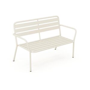 Banc de jardin en metal - Beige - MIRMANDE de MYLIA