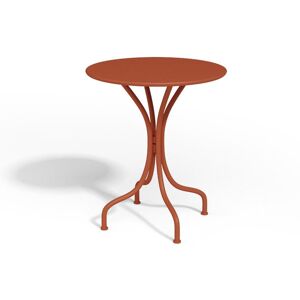 Table ronde de jardin D.60cm en metal - Terracotta - MIRMANDE de MYLIA