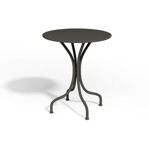 Table ronde de jardin D.60cm en metal - Gris fonce - MIRMANDE de MYLIA