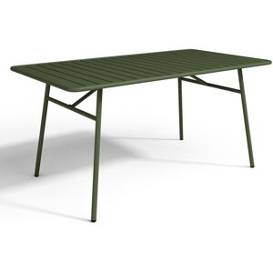 Table de jardin L.160 cm en metal - Kaki - MIRMANDE de MYLIA